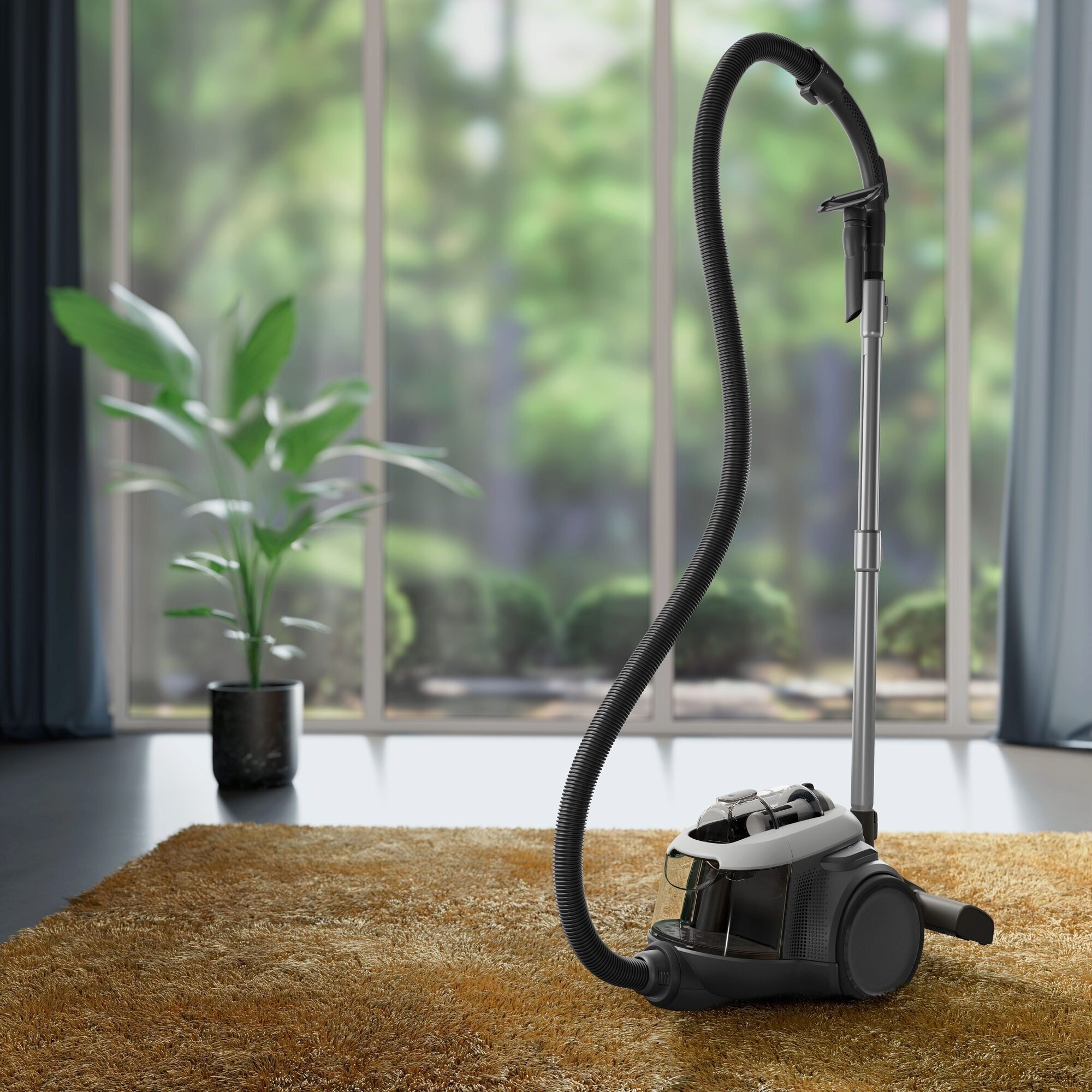 AEG Bodenstaubsauger AL61C2SW, 700 W, beutellos, Kraftvolle Reinigung: AUTO‑Bodendüse für Hartböden, Teppiche & Laminat