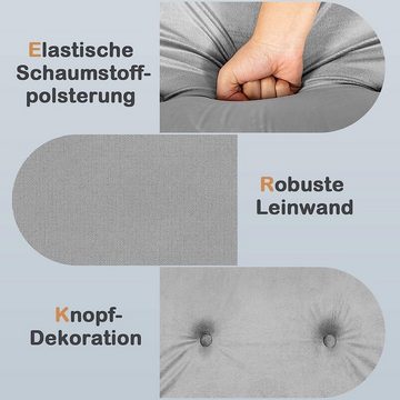 KOMFOTTEU Gartenliege Liegestuhl, mit abnehmbarem Vollpolster