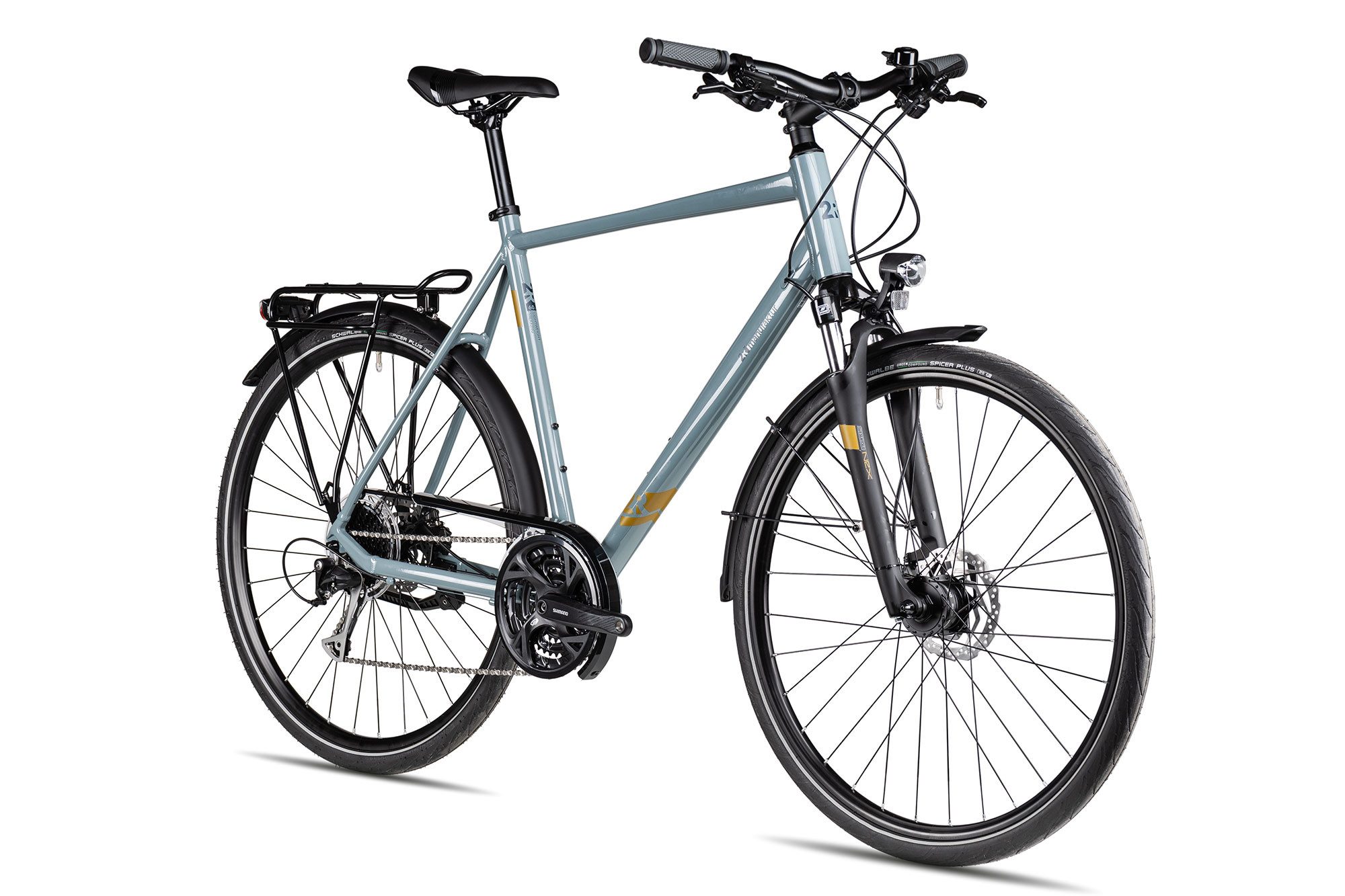 2R Manufaktur Trekkingrad TRS27, 27 Gang Shimano RD-T4100 Alivio-9 Schaltwerk, Kettenschaltung, Trekkingrad 28 Zoll blau