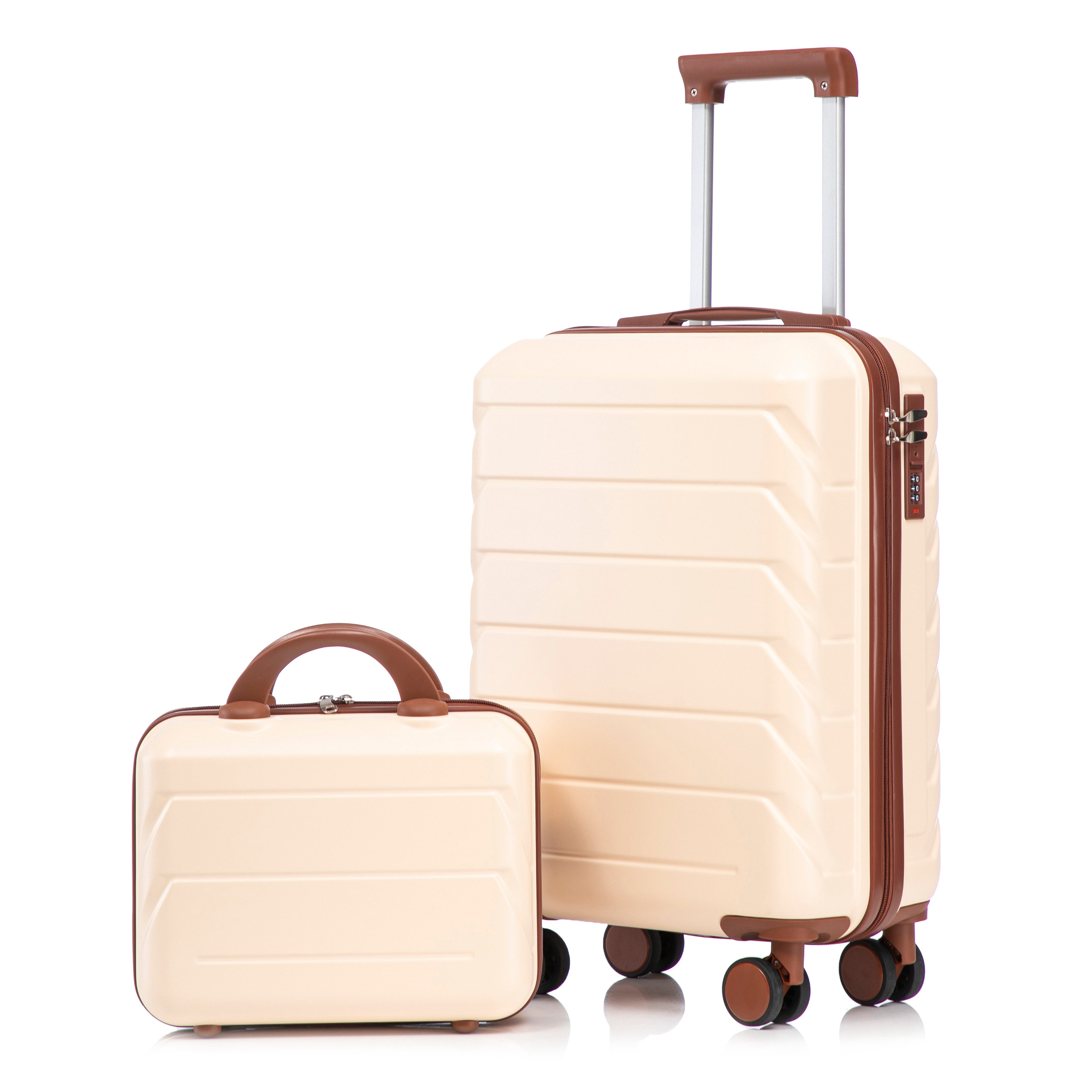 REDOM Kofferset Spinner-Trolleyset, 4 Rollen, (mit Zahlenschloss & Kosmetik günstig online kaufen