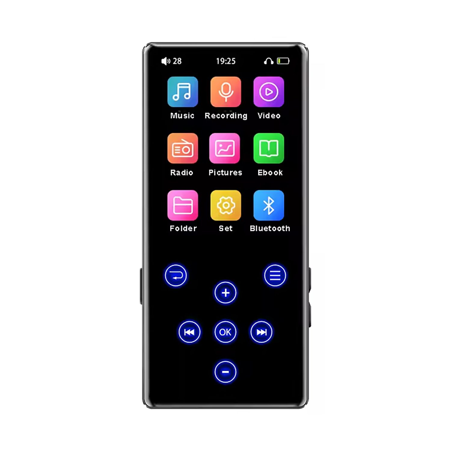 yozhiqu 16/32 GB Sport-Digital Verlustfreier HiFi-Touchscreen-Musikplayer MP3-Player (Aufnahmeunterstützung, Bild- und Videowiedergabe, unterstützt FM)
