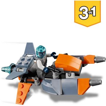 LEGO® Konstruktionsspielsteine Cyber-Drohne (31111), LEGO® Creator 3in1, (113 St), Made in Europe