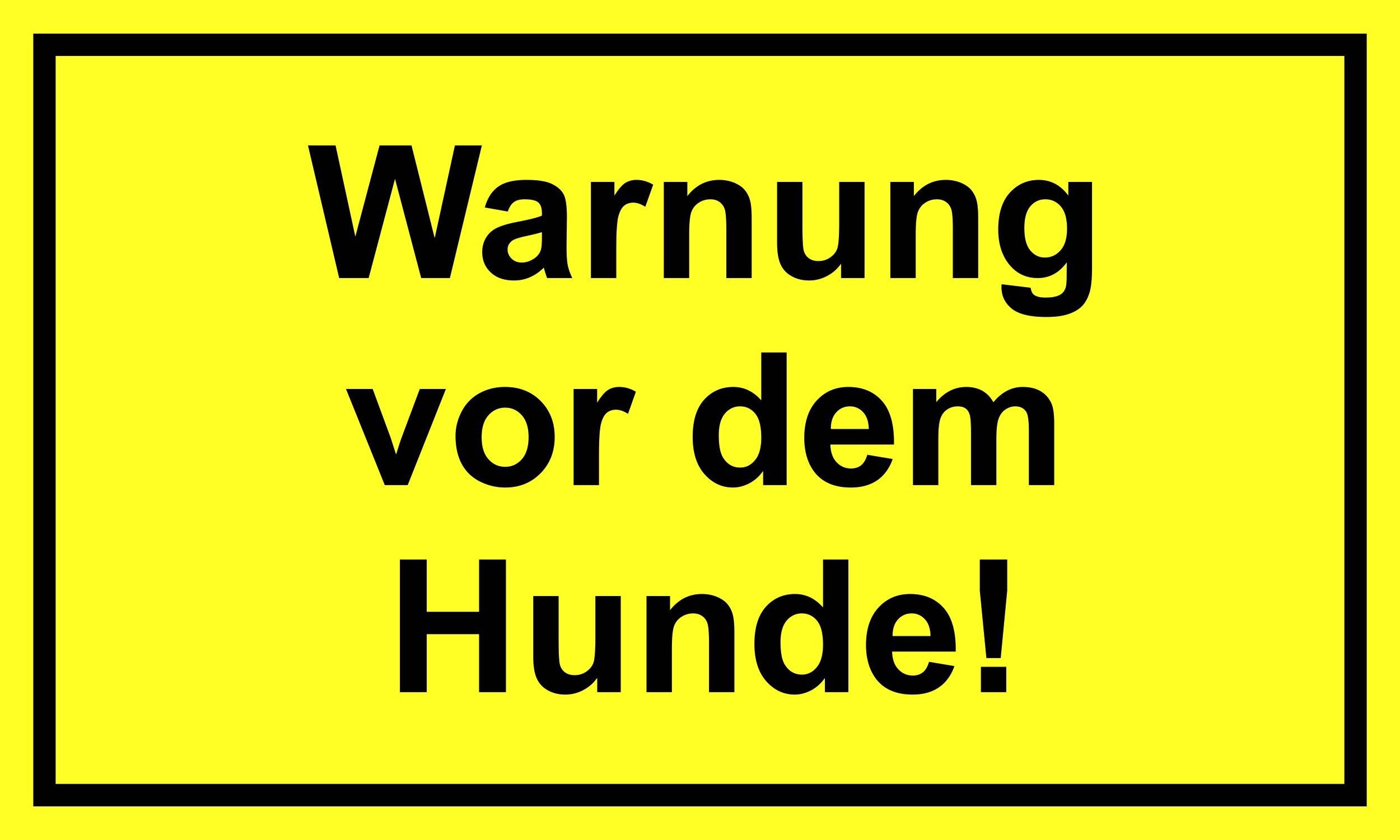 Hermann Schütz Hinweisschild Warnung vor dem Hunde! 150x250 mm Kunststoff, (1 St)