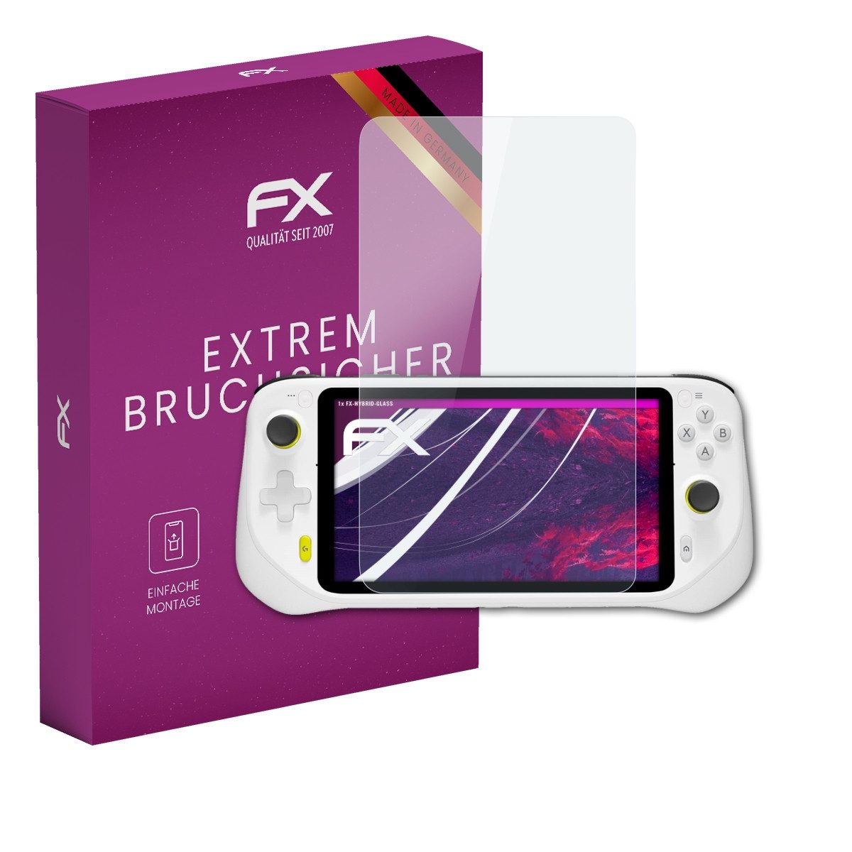 atFoliX Schutzfolie Panzerglasfolie für Logitech G Cloud, Ultradünn und superhart