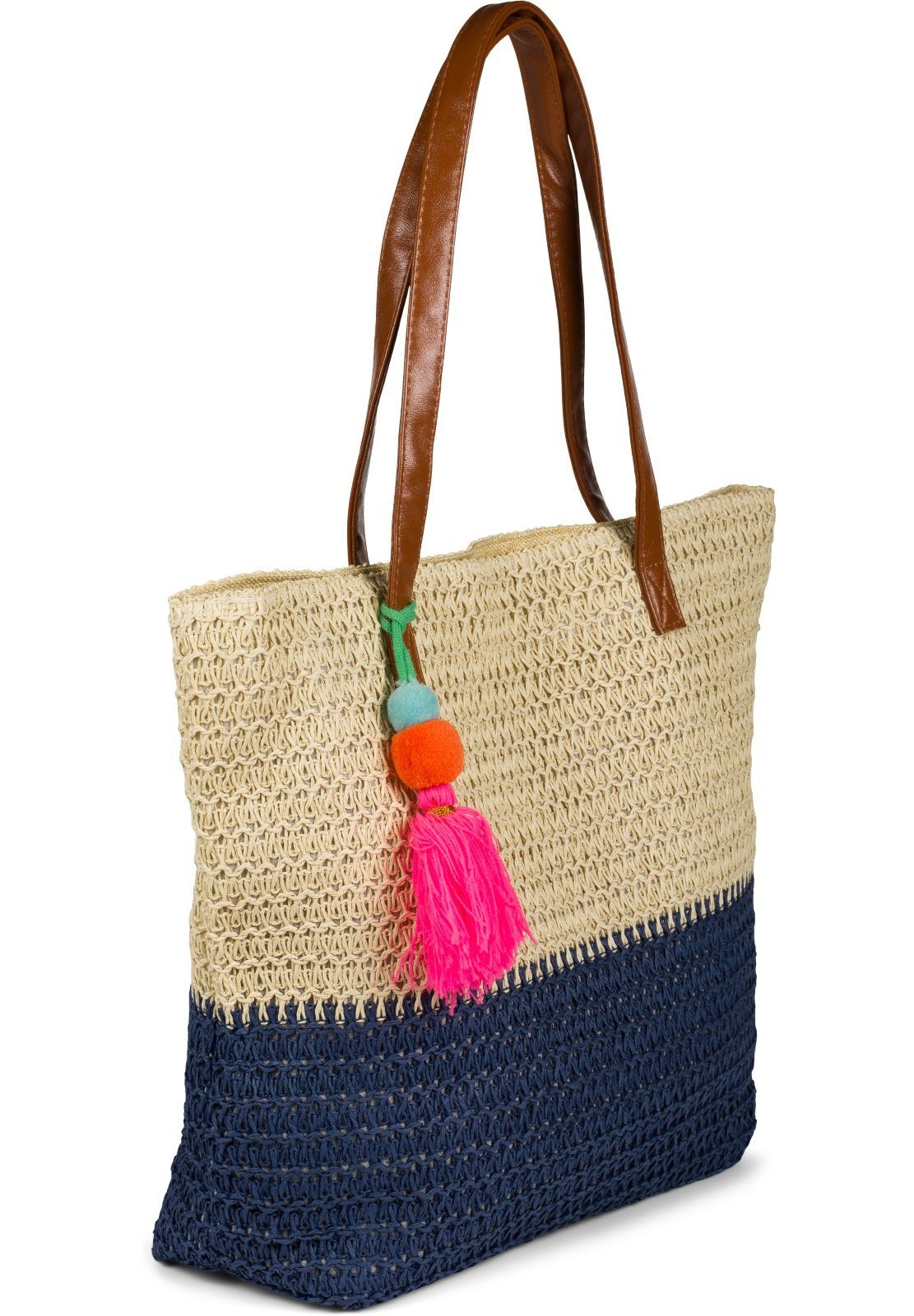 styleBREAKER Henkeltasche Korbflecht Henkeltasche - Basttasche günstig online kaufen