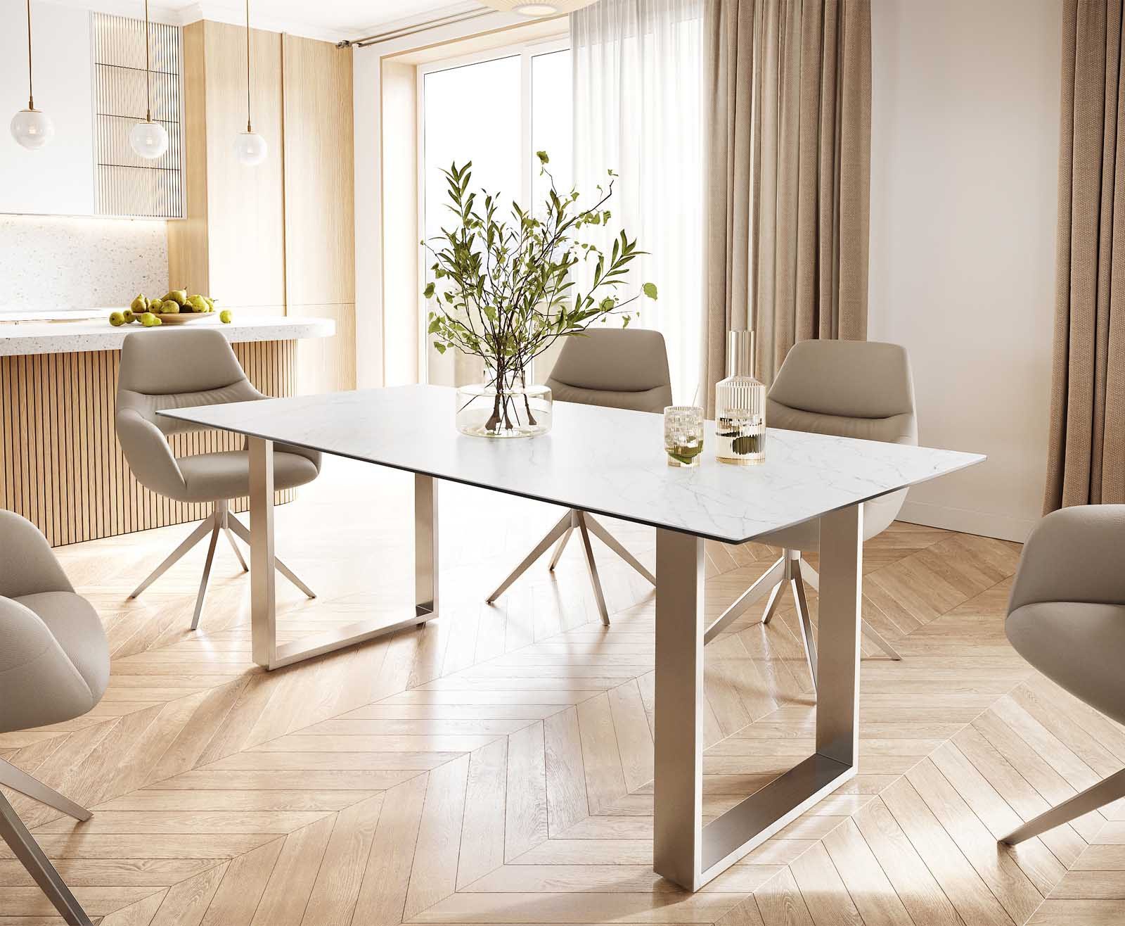 DELIFE Esstisch Edge, Keramik Laminam® Statuarietto günstig online kaufen
