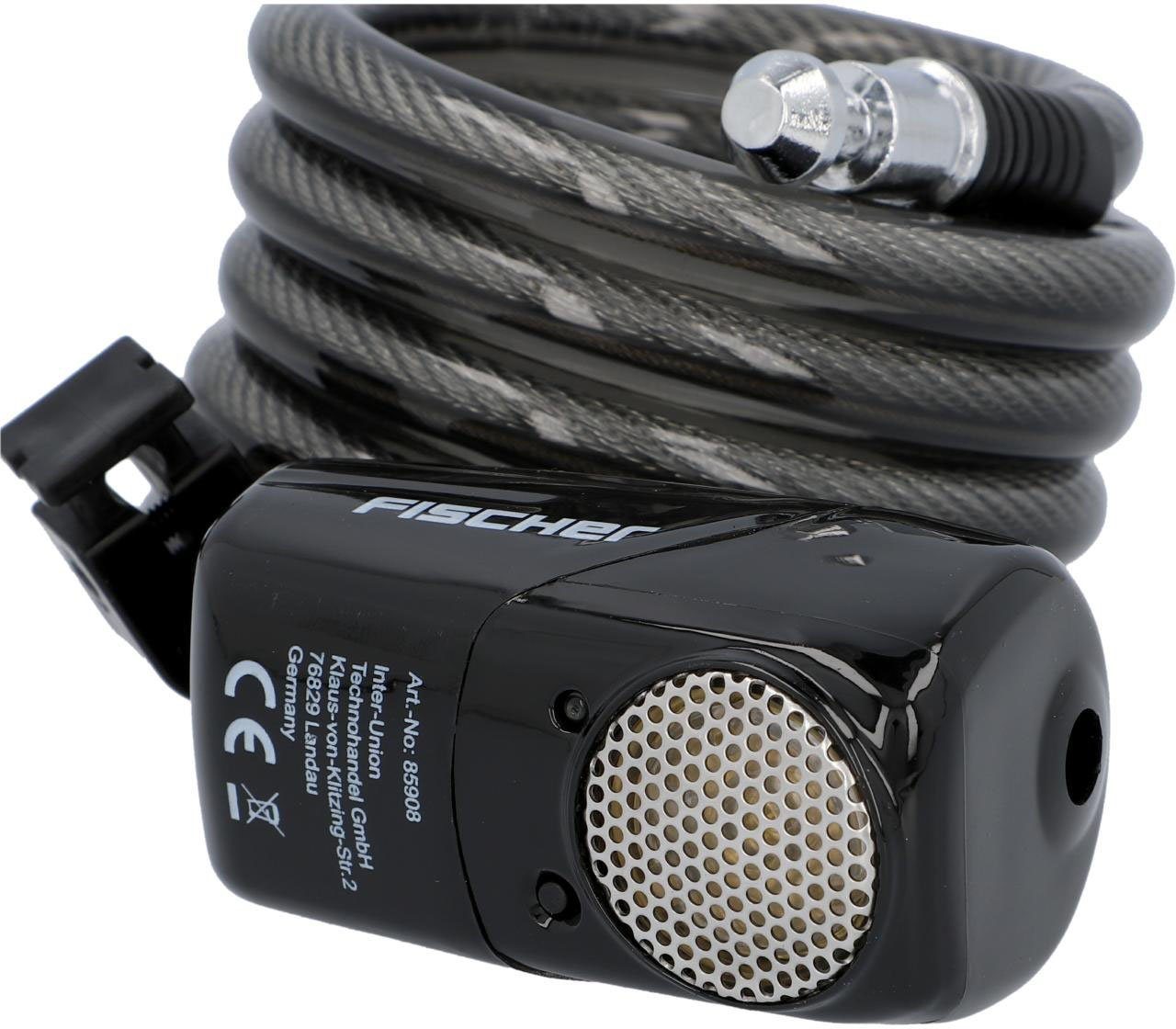 FISCHER Fahrrad Spiralschloss Alarm-Sprialschloss 120 cm, 12mm (3-tlg)