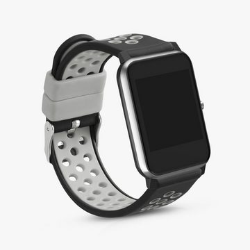 kwmobile Uhrenarmband 2x Sportarmband für Willful Fitnesstracker / Smartwatch, Armband TPU Silikon Set Fitnesstracker