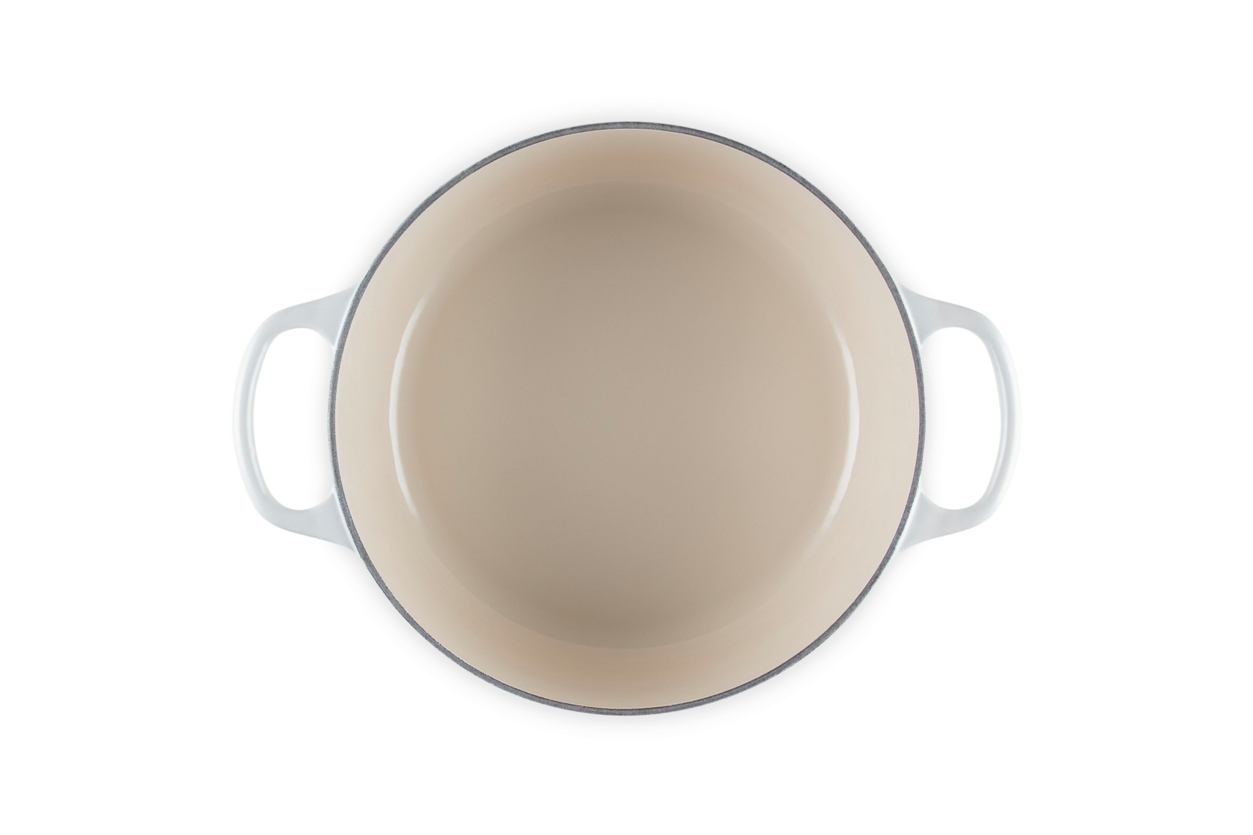 LE CREUSET Bräter Signature Gusseisen-Bräter, Gusseisen, Rund, Ø 24 cm, 3,5 l, 4,31 kg, Meringue, 21177247164430 – Bild 4 von 5