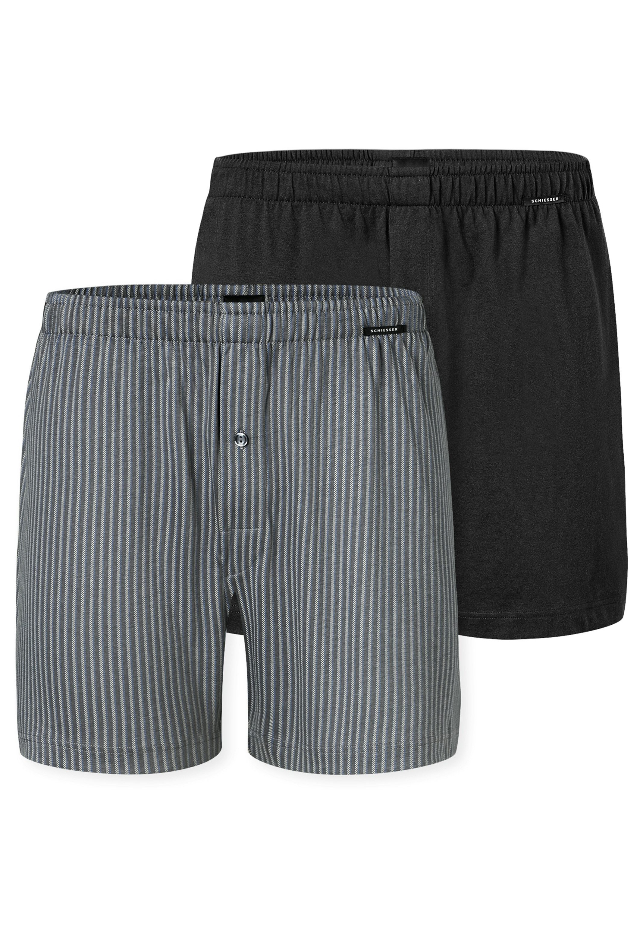 Schiesser Boxershorts 2er Pack Singel-Jersey (Spar-Set, günstig online kaufen