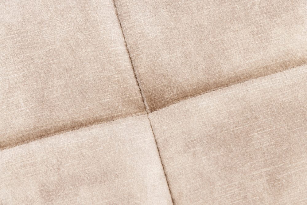 riess-ambiente Fußhocker SCANDINAVIA champagner beige / schwarz (Einzelartikel, 1 St), Wohnzimmer · Samt · Metall · Scandinavian Design – Bild 3 von 5