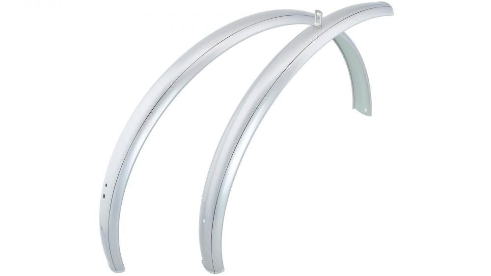 Büchel Schutzblech Büchel Schutzblechgarnitur 55 mm breit Metall grau lackiert 28 Zoll 55