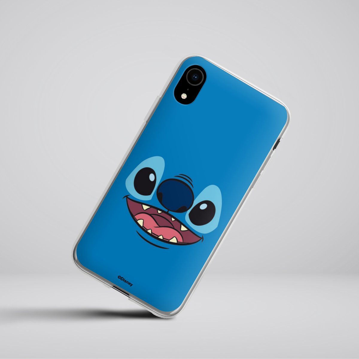 DeinDesign Handyhülle Lilo & Stitch Disney Offizielles Lizenzprodukt Stitch Closeup, Apple iPhone Xr Silikon Hülle Bumper Case Handy Schutzhülle