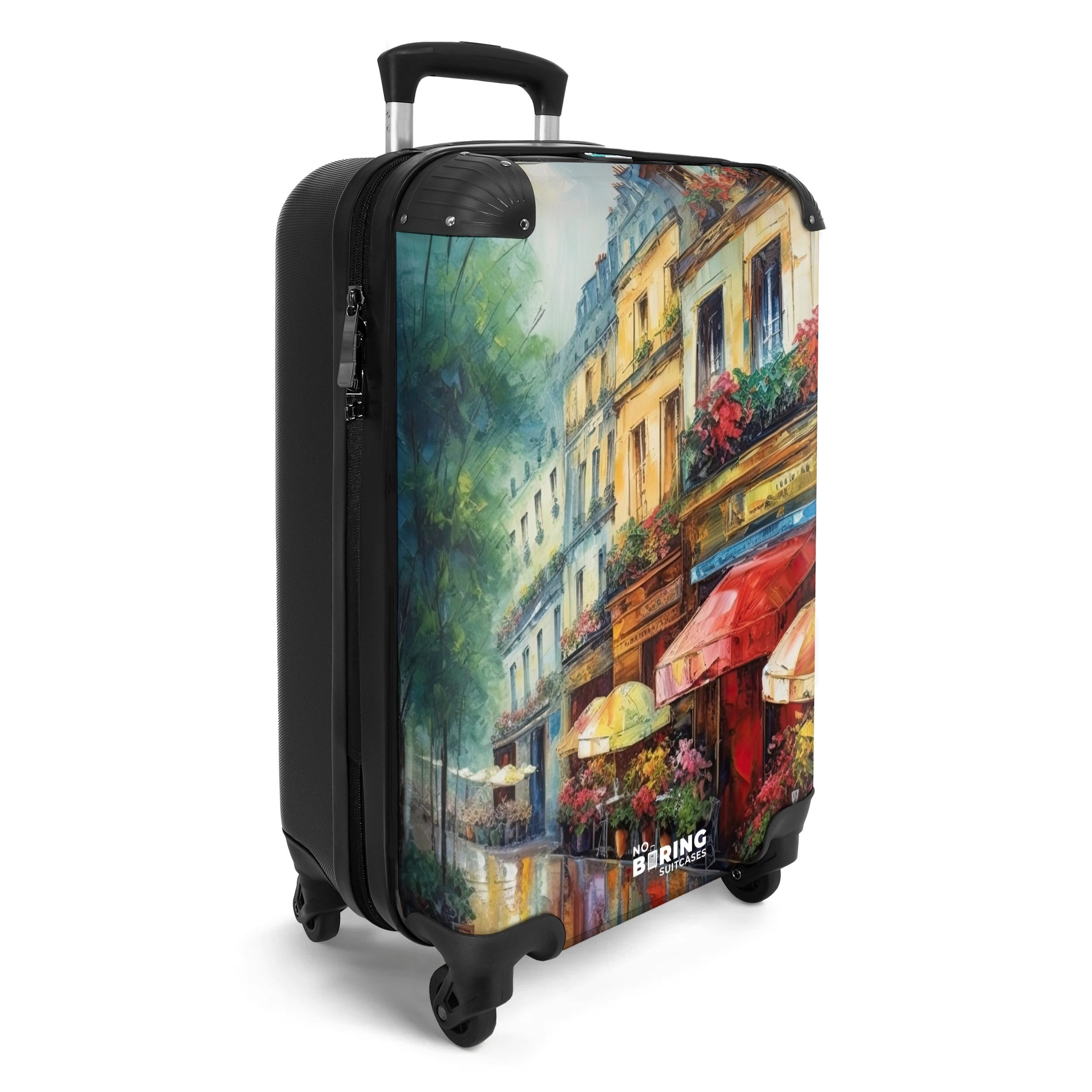 NoBoringSuitcases.com© Hartschalen-Trolley Straße - Ölgemälde - günstig online kaufen