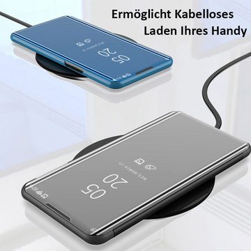 FITSU Handyhülle Spiegel Hülle für iPhone 11 Handytasche, Schlanke Klapphülle, elegantes Flipcase, Handyhülle mit Standfunktion