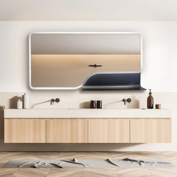 Paco Home Wandleuchte FANTASY, LED wechselbar, Neutralweiß, Beleuchteter Spiegel LED Backlight Ablage Badspiegel Touch-Wandspiegel