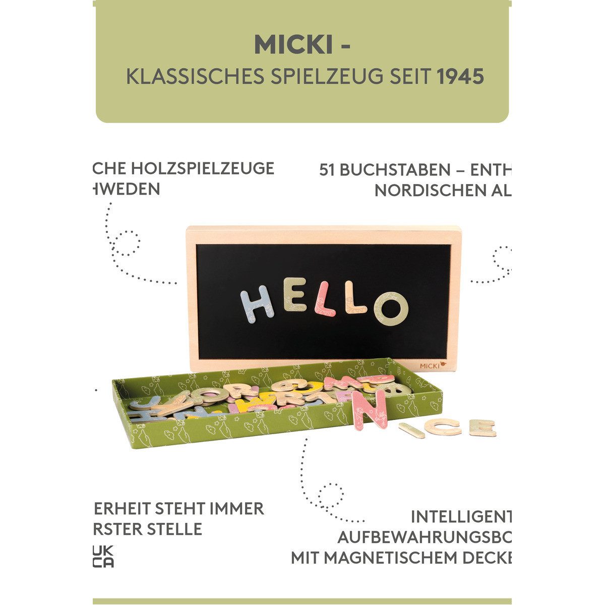 Micki Universal Unisex Kinder Magnetspielbausteine, (52 St)