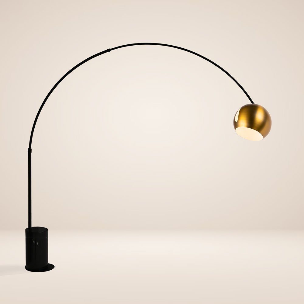 s.luce Stehlampe Ball Bogenlampe mit Marmorfuß günstig online kaufen