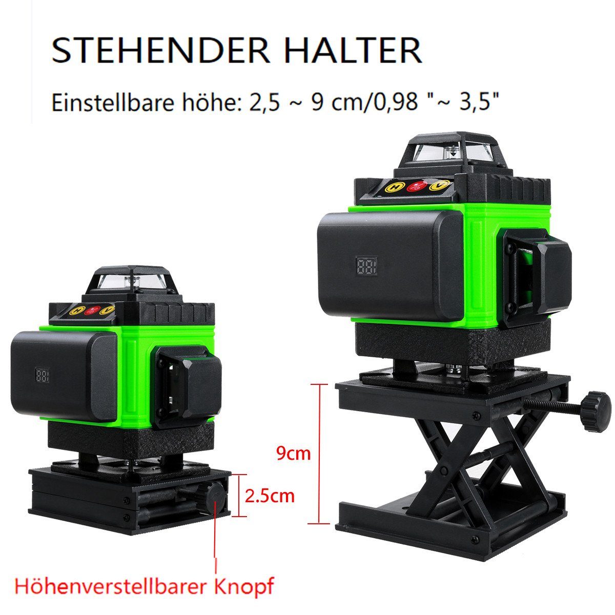 Fasget Laserwasserwaage, 4D 16 Linien Kreuzlinienlaser Linienlaser 360°
