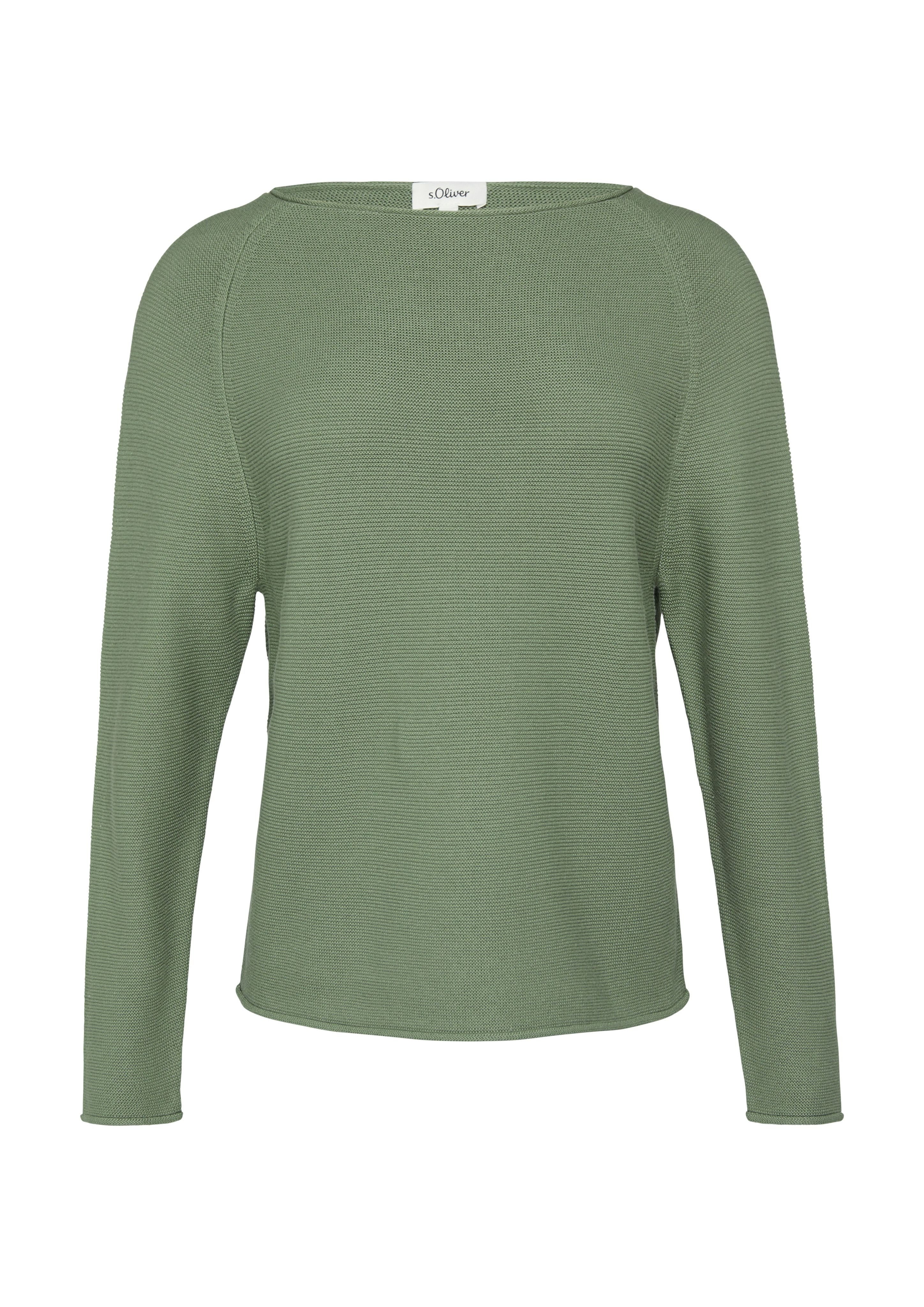 s.Oliver Strickpullover Strickpullover mit U-Boot-Ausschnitt und günstig online kaufen