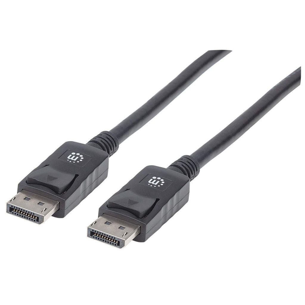 MANHATTAN Monitorkabel Bildschirmkabel Anschlussleitung Video-Kabel, DisplayPort, (200.0 cm), Doppelt geschirmt, 10,8 Gbit/s, Audio & Video