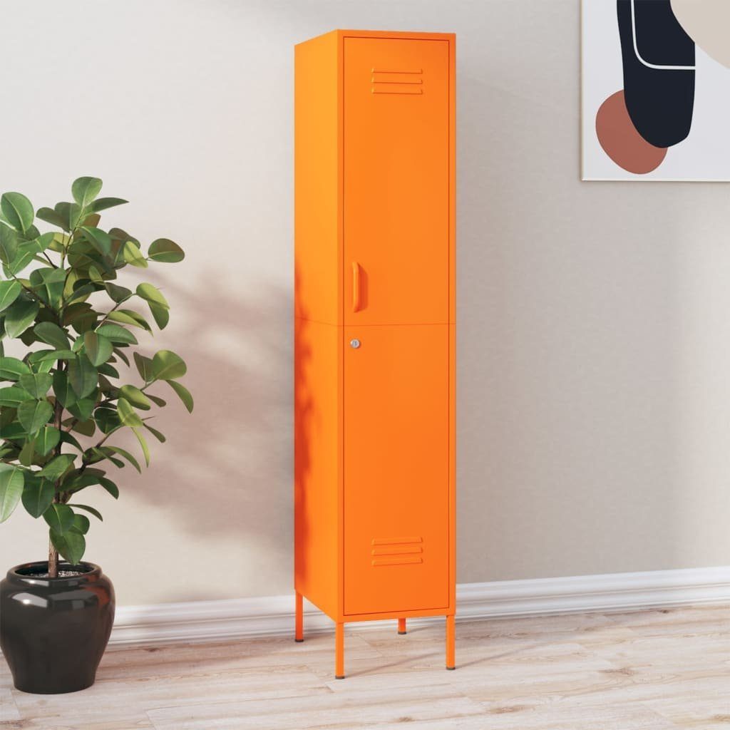 vidaXL Fächerschrank Schließfachschrank Orange 35x46x180 cm Stahl (1-St) – Bild 2 von 5