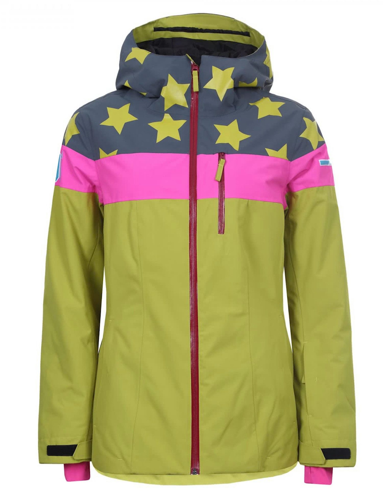 Icepeak Skijacke Clearlake Outdoorjacke Winterjacke Design mit Sternen, Wassersäule 10.000 mm, 2-Wege-Stretchmaterial