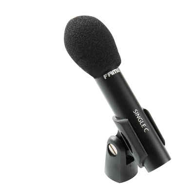 Fame Audio Mikrofon (Kleinmembran Kondensatormikrofon, Single C, Nierencharakteristik, Frequenzbereich 30Hz-18kHz, max SPL 135dB, Empfindlichkeit 23.3mV/Pa, XLR 3 Pol Anschluss, inklusive Halter, Schwarz), Kleinmembran Kondensatormikrofon, Nierencharakteristik