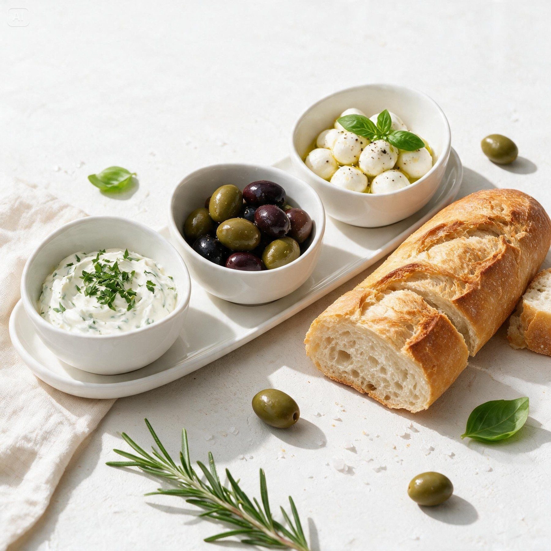 Mulex Servierschale Dip- und Snackschalen Set MILANO, Porzellan, (formschön und schlicht, 4-tlg), spülmaschinengeeignet