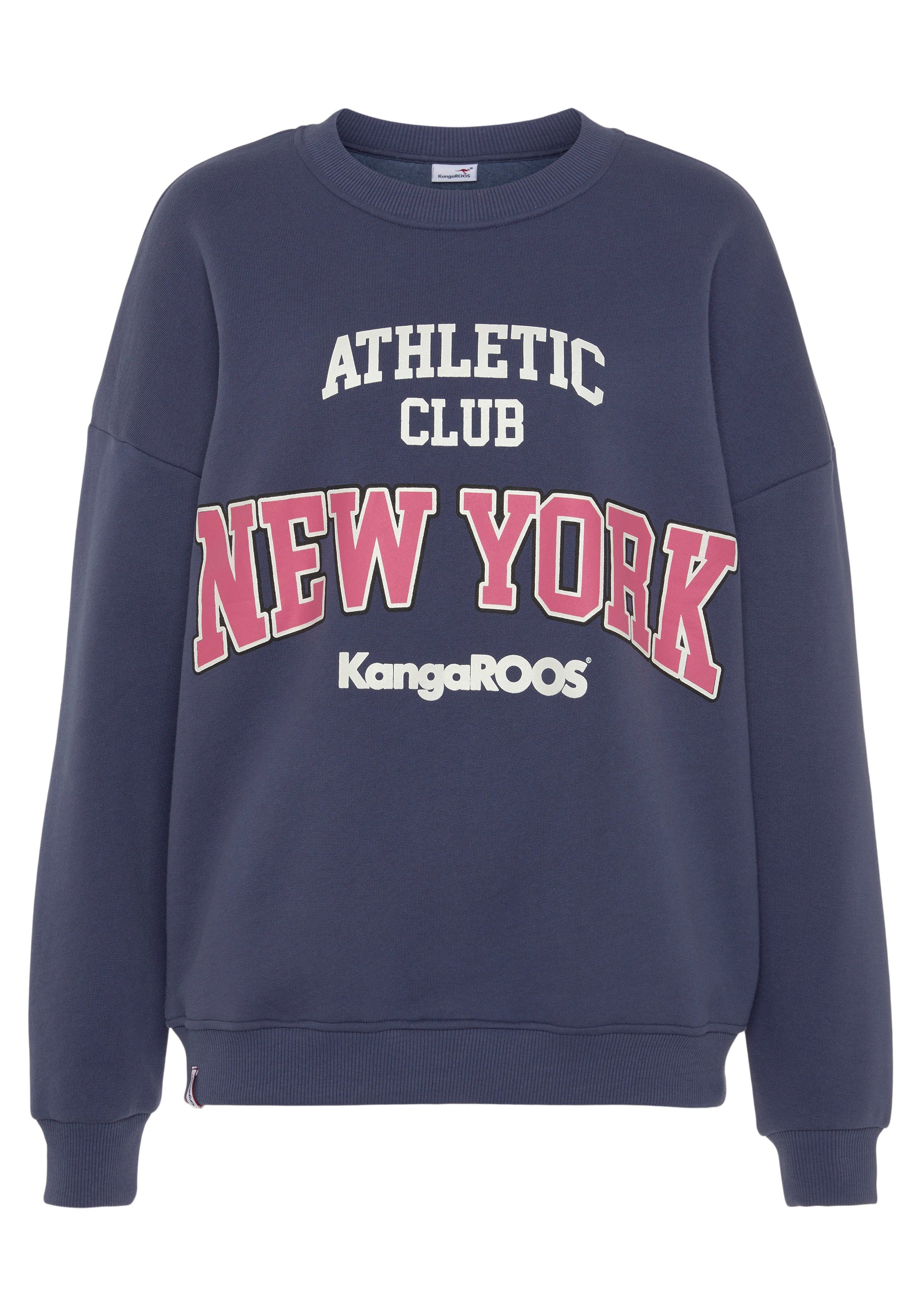 KANGAROOS Sweatshirt mit großem Logodruck im College-Style mehr