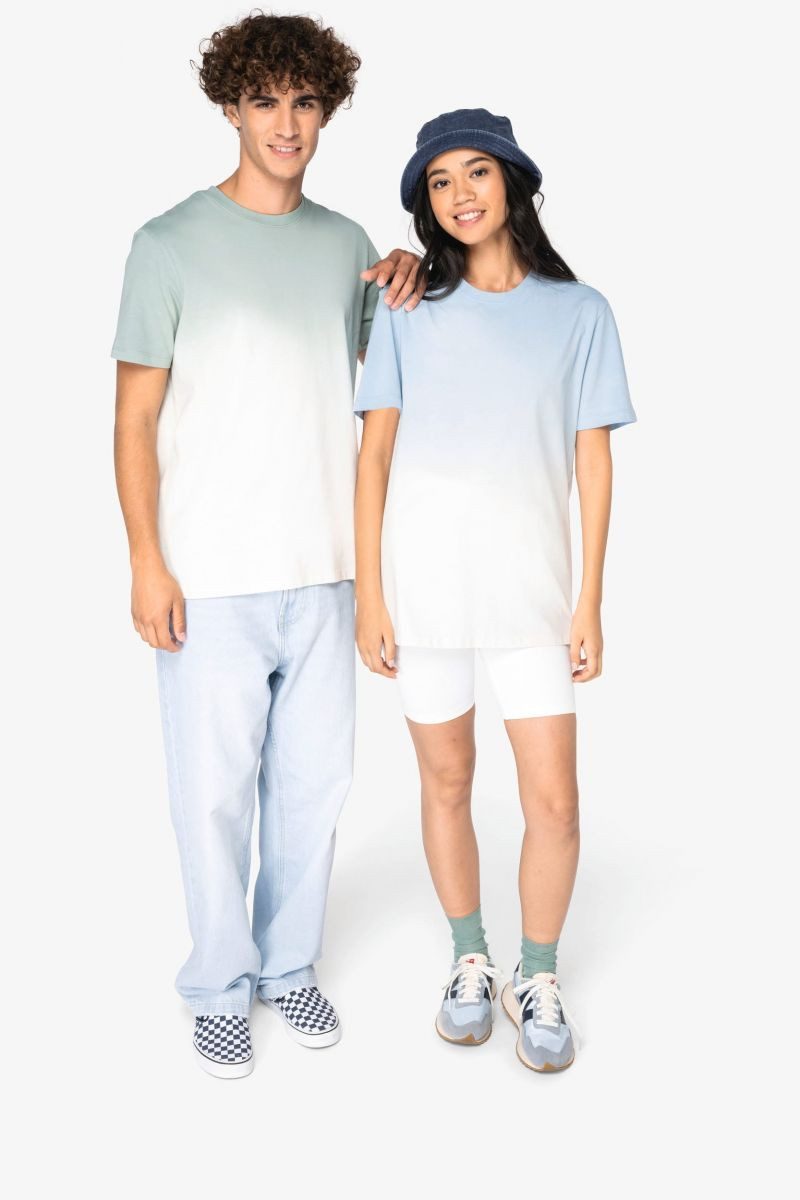 Native Spirit Rundhalsshirt Umweltfreundliches Unisex Dip Dye T-Shirt
