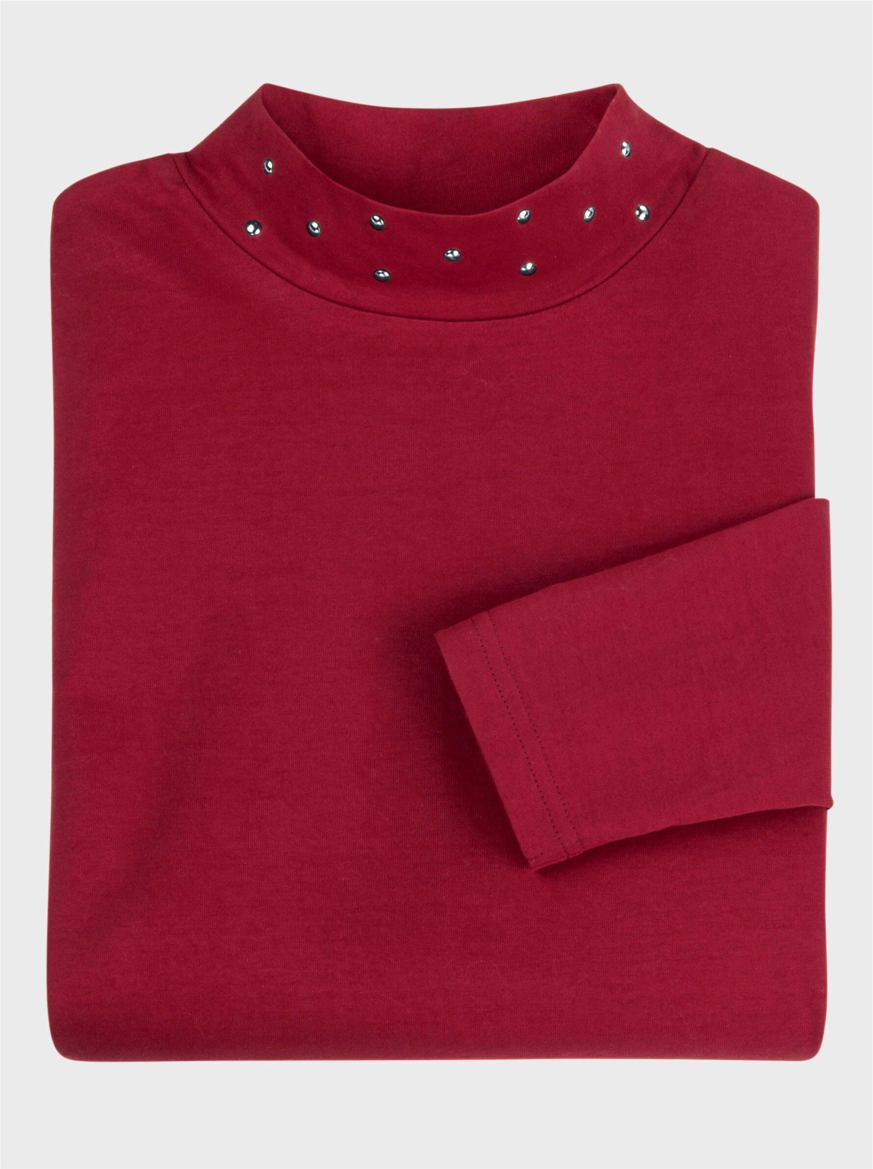 Sieh an! T-Shirt Stehkragenshirt .