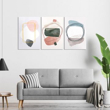DEQORI Glasbild 'Vom Viereck zum Kreis', 'Vom Viereck zum Kreis', Glas Wandbild Bild schwebend modern