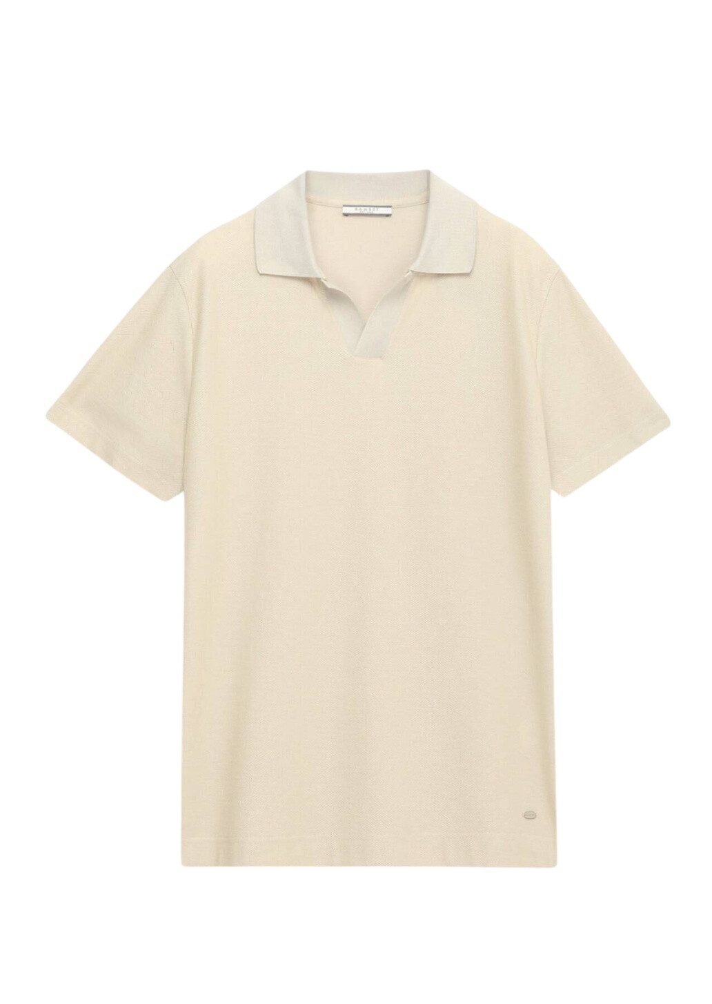 RAMSEY T-Shirt Helles Gelbes Jacquard T-Shirt 100% Baumwolle