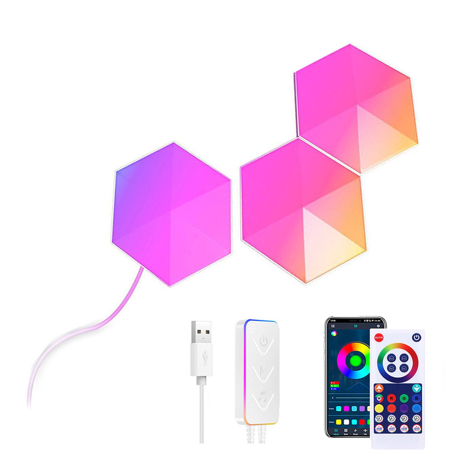 LED Dekolicht LED Nachtlicht RGB LED Wandleuchten, 3/6/10/15/20 St. Smart Wandlampe