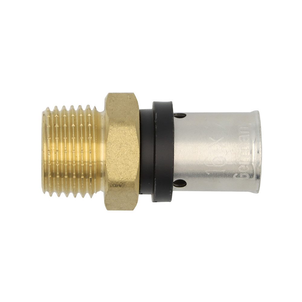 PipeTec Deutschland Pressfitting Pressfitting Übergang 16x2 mm - 1/2 Zoll AG TH Kontur Verbundrohr