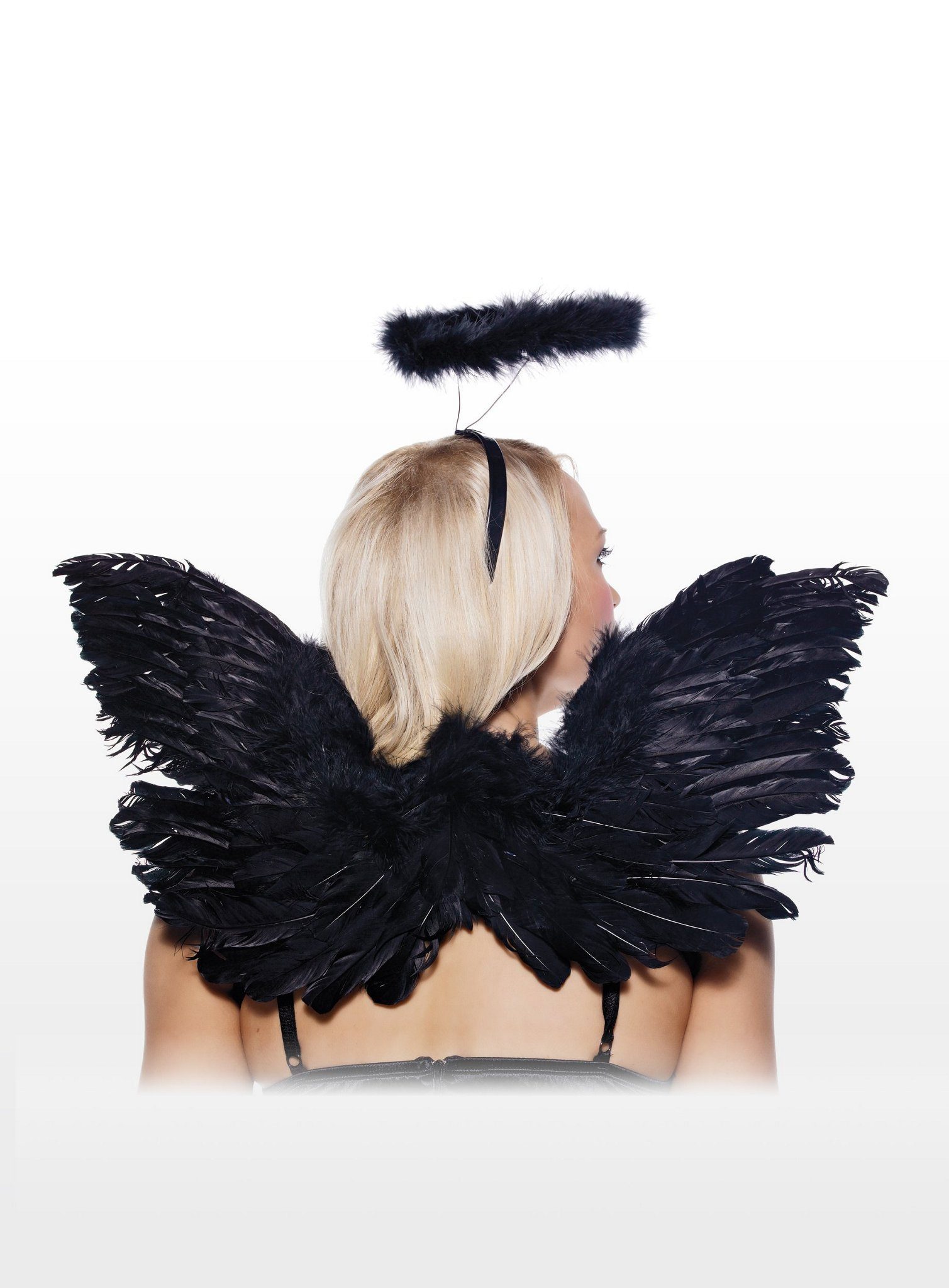 Leg Avenue Kostüm »Sexy Schwarzer Engel Accessoire Set«, Dark Angel Kostüm  für Euren sexy Halloween-Auftritt! online kaufen | OTTO