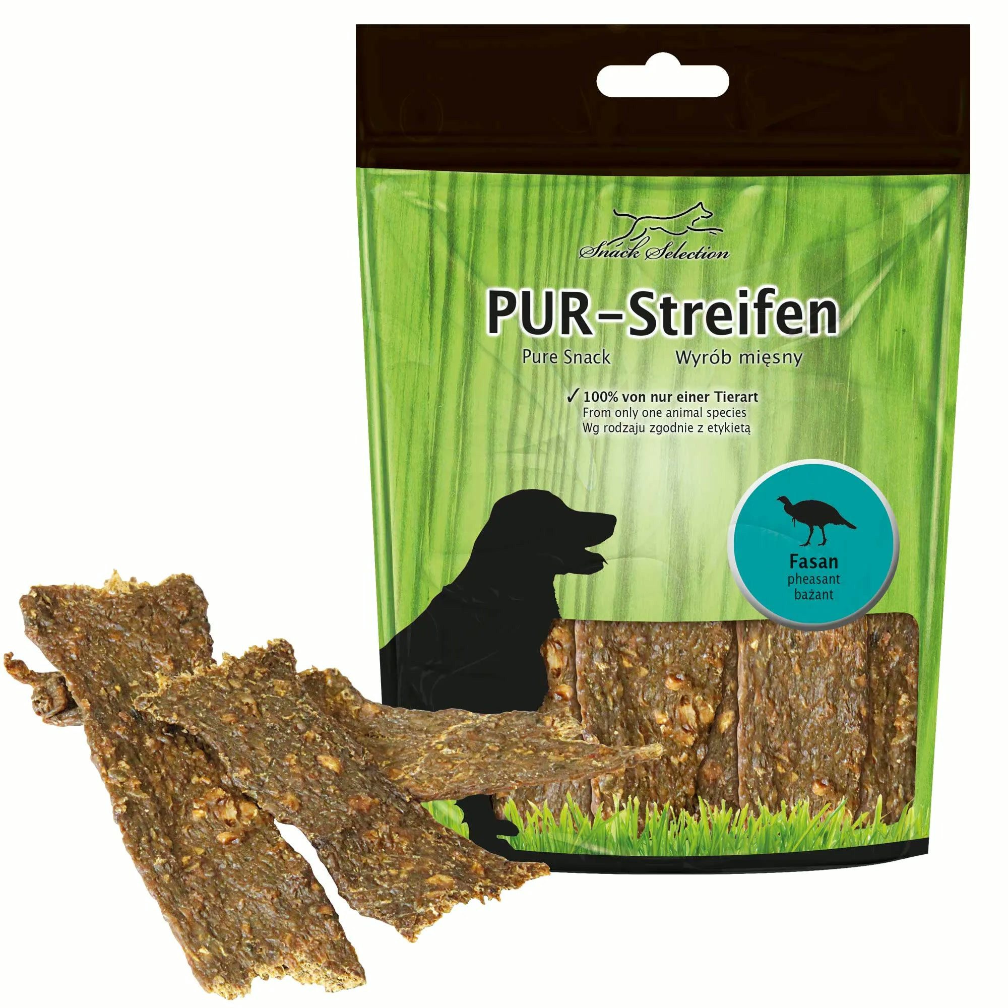 Greenhound PUR Streifen Fasan - 100 % von nur einer einzigen Tierart Fasan, Ergänzungsfutter für: Hunde, Getreidefrei, Glutenfrei, Hypoallergen