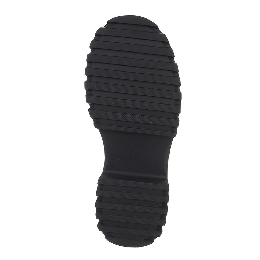 Ital-Design Damen Bikerschuhe Biker Westernstiefelette (87451861) Blockabsatz Stiefeletten in Schwarz – Bild 3 von 5