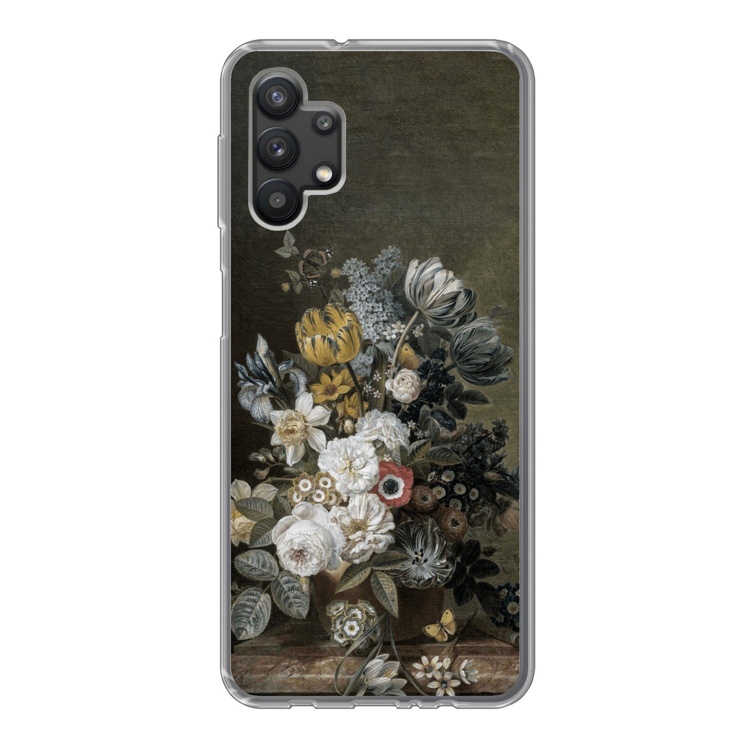 MuchoWow Handyhülle für Samsung Galaxy A32 5G Stilleben mit Blumen - Alte Meister - Malere, Smartphone-Bumper, Print, Handy Schutzhülle Dünn
