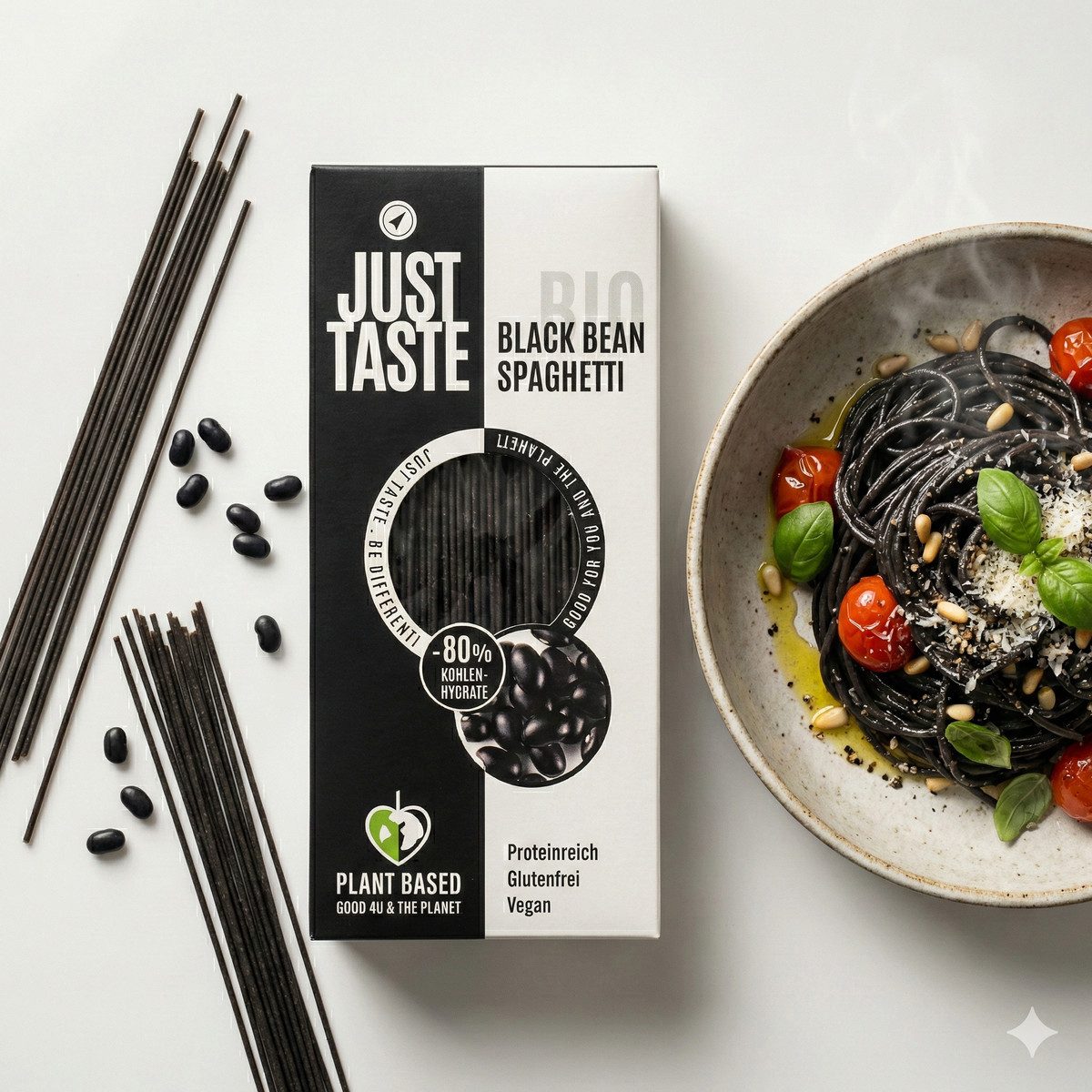 JUST Nudeln JUST TASTE Black Bean Spaghetti