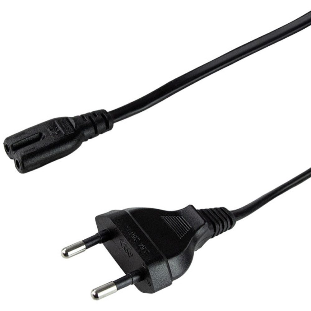 LogiLink LogiLink Strom Anschlusskabel [1x Euro-Stecker - 1x Kleingeräte-Buchse Stromkabel, (180.00 cm)