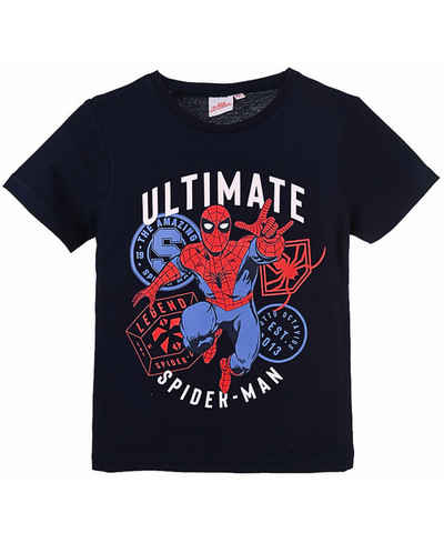 Spiderman T-Shirt Marvel Jungen Kurzarmshirt aus Baumwolle Gr. 98 - 128 cm
