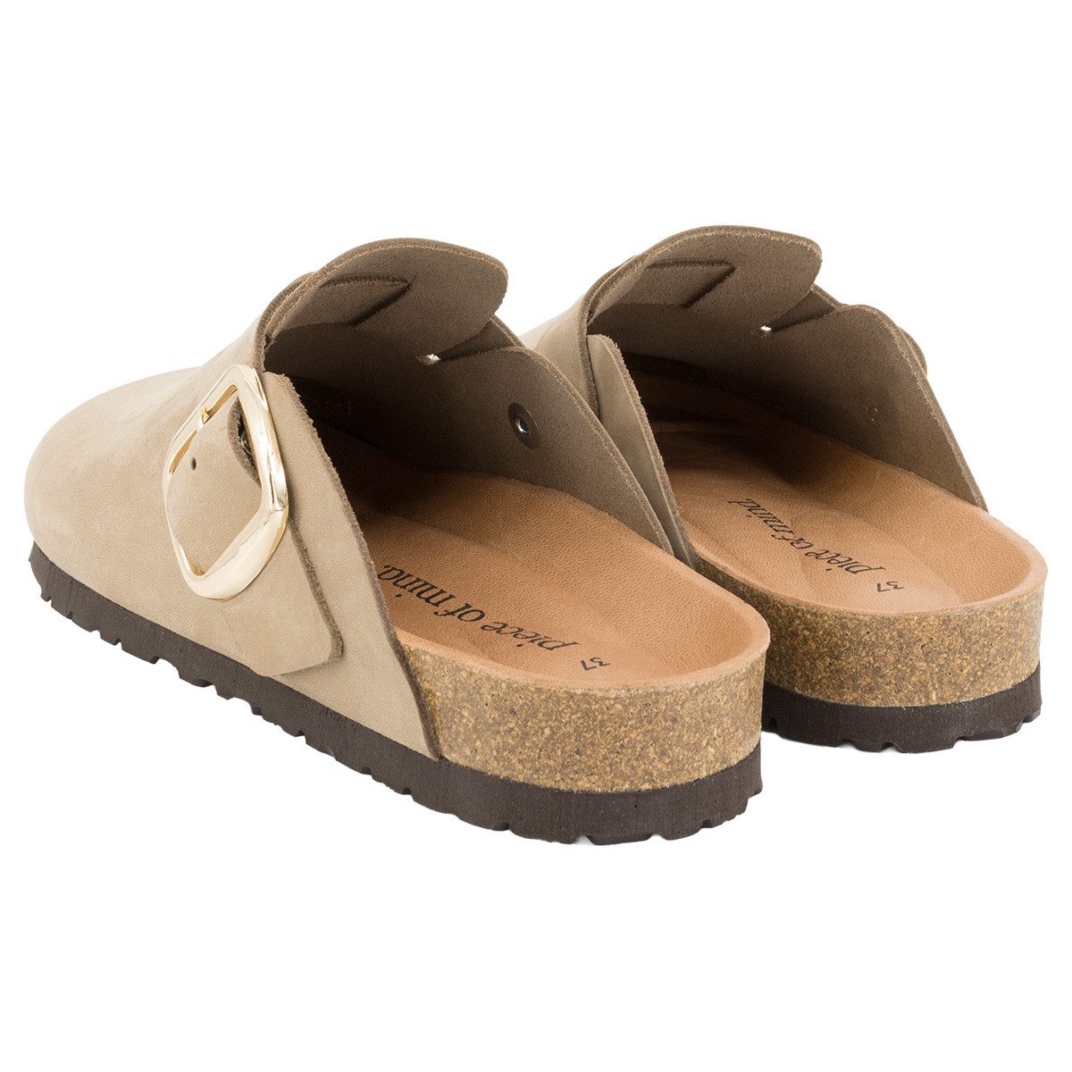 piece of mind. Comfort Clog (1-tlg) Clogs - Ergonomisches Fußbett, pflanzlich gegerbtes Nubuk Leder