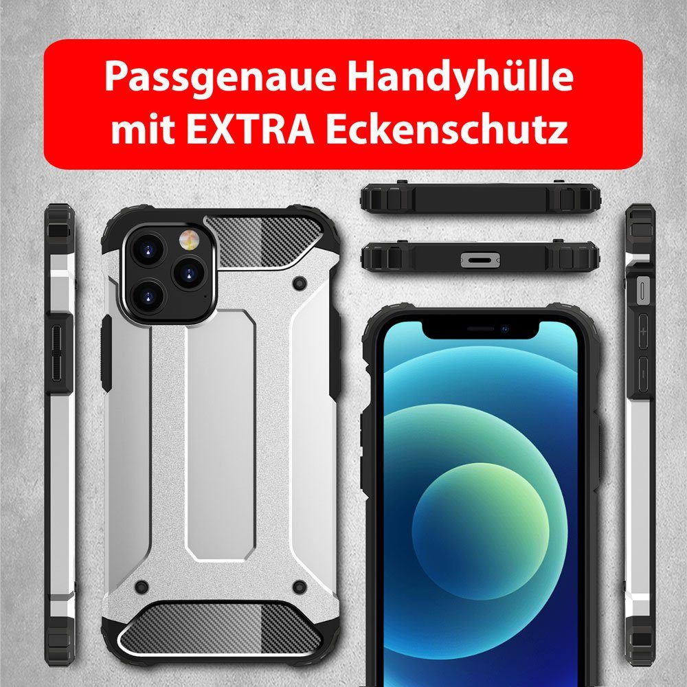 FITSU Handyhülle Outdoor Case für Apple iPhone Hülle Robuste Schutzhülle Cover Bumper, Hülle für iPhone 15, 14, 13, SE 2022, 12, SE 2020, 11 Pro, 11, 8, 7