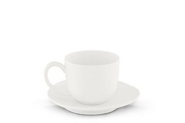 Konsimo Kaffeeservice RESEDA Espressotasse Untertasse Milchkännchen (13-tlg), 6 Personen, Porzellan, Spulmachinen- und Mikrowellengeeignet