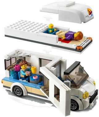 LEGO® Konstruktionsspielsteine Ferien-Wohnmobil (60283), LEGO® City, (190 St), Made in Europe