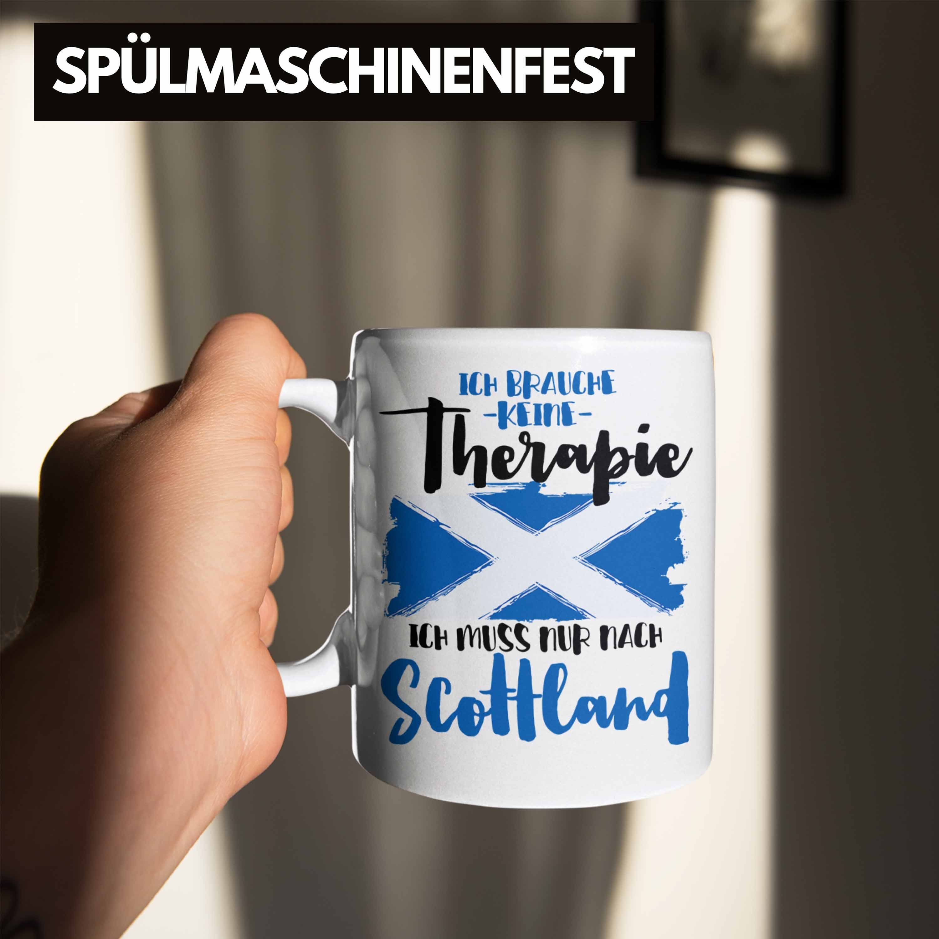 Geschenk Tasse Tasse Weiss Schottland Trendation Spruch Geschenkidee Grafik Scottland Lustig