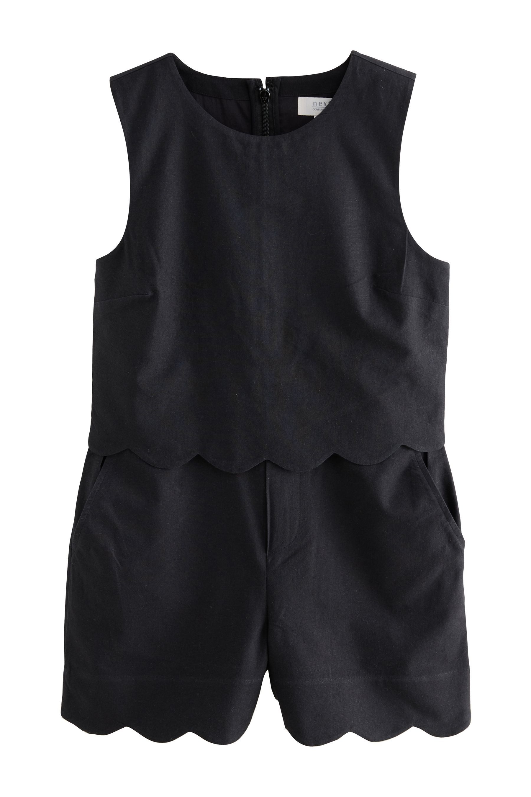 Next Playsuit Ärmelloser Playsuit mit Bogenkanten (1-tlg) günstig online kaufen