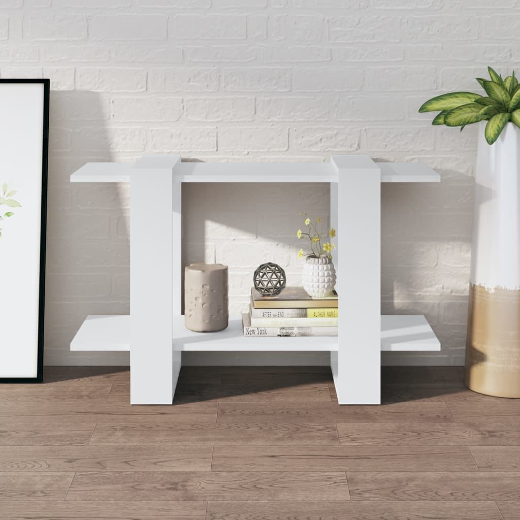 vidaXL Bücherregal Bücherregal/Raumteiler Weiß 80x30x51 cm, günstig online kaufen